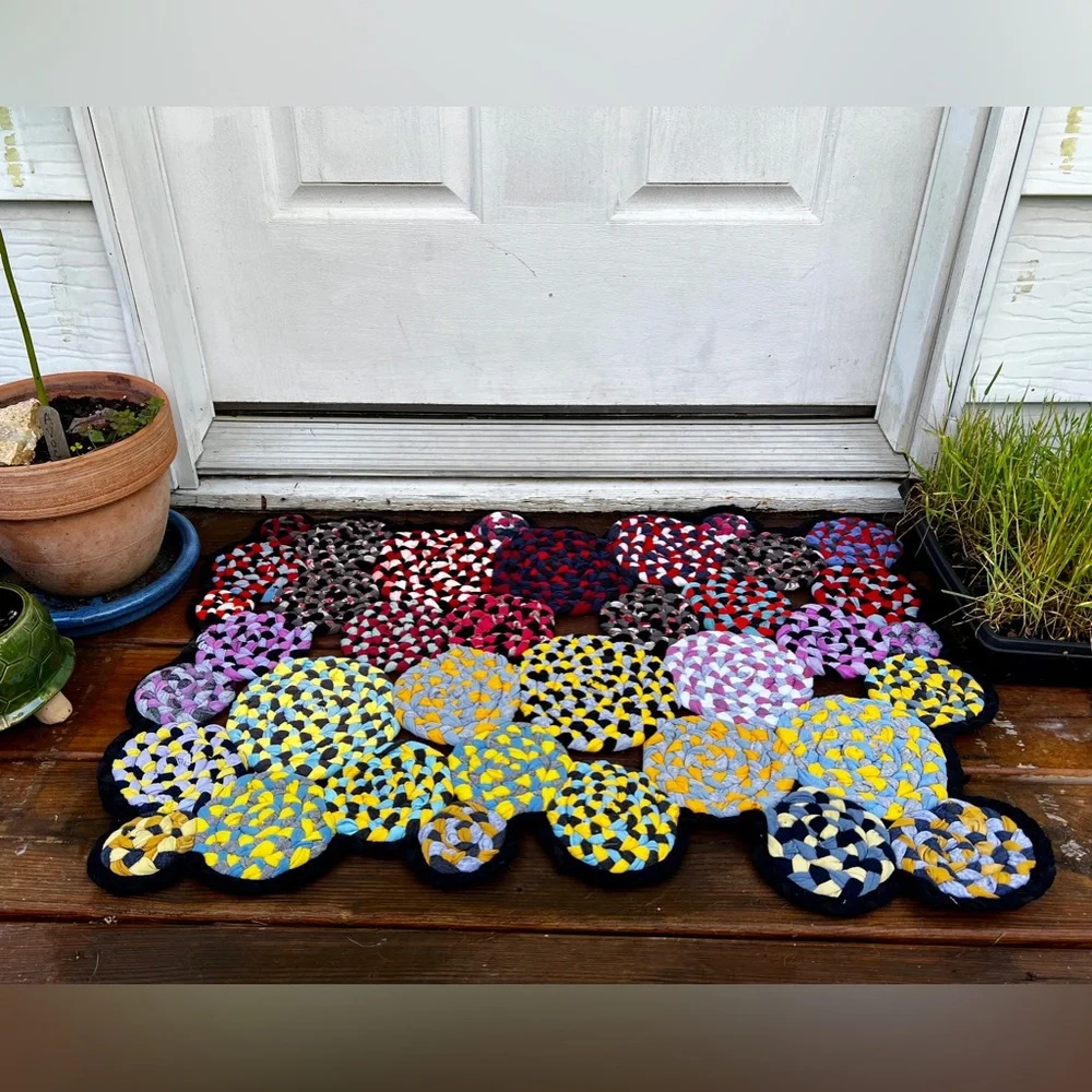Handbraided Rug Doormat - RedYellow